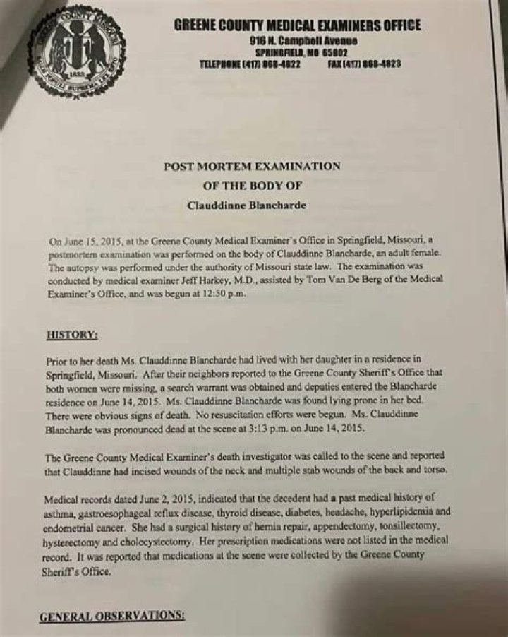 Understanding Claudine Blanchard Autopsy Report: A Deep Dive into the Details